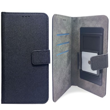 MAXMOBILE BOOK Univerzalna tekstilna torbica mobitel Slide do 6.7", crna